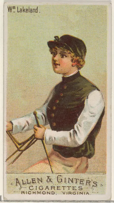 William Lakeland, from the Racing Colors of the World series (N22a) for Allen & Ginter Cigarettes Wall Art by Allen & Ginter - High-Resolution Digital Print