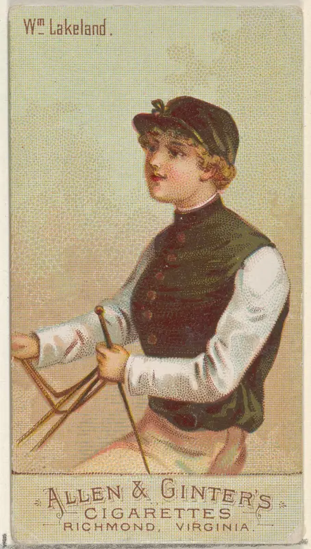 William Lakeland, from the Racing Colors of the World series (N22b) for Allen & Ginter Cigarettes Wall Art by Allen & Ginter - High-Resolution Digital Print