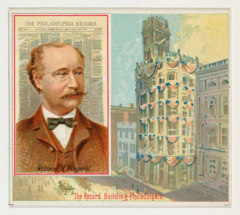 William M. Singerly, The Philadelphia Record, from the American Editors series (N35) for Allen & Ginter Cigarettes Wall Art by Allen & Ginter - High-Resolution Digital Print