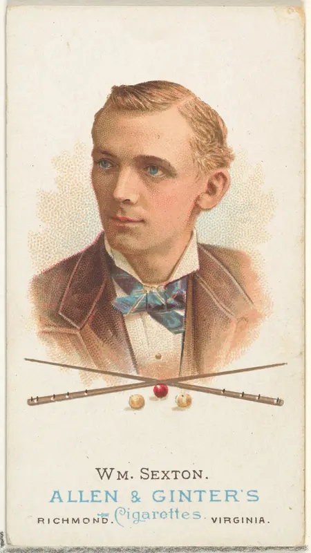 William Sexton, Billiard Player, from World's Champions, Series 1 (N28) for Allen & Ginter Cigarettes Wall Art by Allen & Ginter - High-Resolution Digital Print