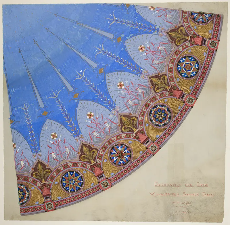 Williamsburg Savings Bank, Brooklyn, New York, Dome Decoration Wall Art by Peter Bonnett Wight - High-Resolution Digital Print