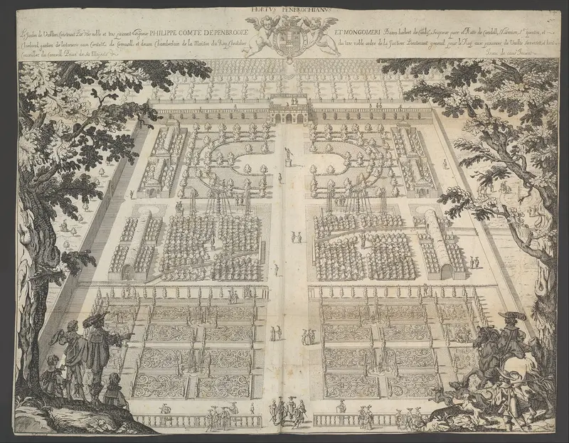 Wilton Garden, plate 1 Wall Art by Isaac de Caus - High-Resolution Digital Print