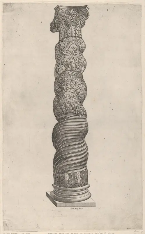 Winding Column from Saint Peter's, Rome Wall Art by Anonymous, Italian, 16th century - High-Resolution Digital Print