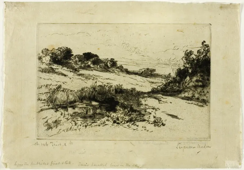 Windmill Hill, No. I Wall Art by Francis Seymour Haden - High-Resolution Digital Print