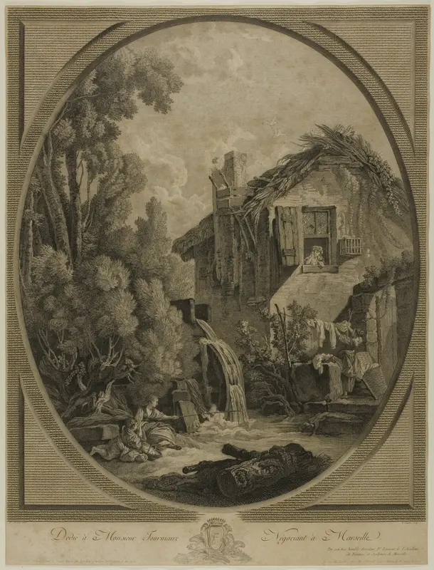Windmill Landscape Wall Art by Pierre François Laurent - High-Resolution Digital Print