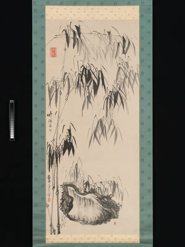 Window onto Bamboo on a Rainy Day Wall Art by Gion Nankai - High-Resolution Digital Print