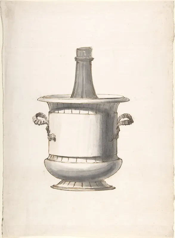 Wine Cooler with Bottle Wall Art by Anonymous, Italian, 19th century - High-Resolution Digital Print