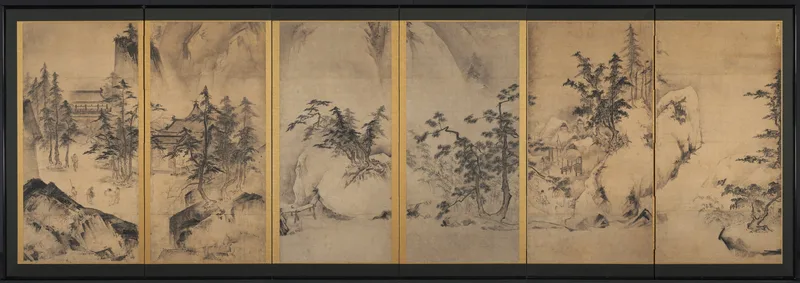Winter and Spring Landscape Wall Art by Tenshō Shūbun - High-Resolution Digital Print