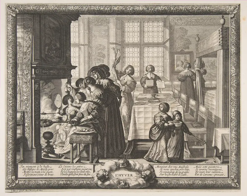 Winter, from "The Four Seasons" (Les Quatre Saisons) Wall Art by Abraham Bosse - High-Resolution Digital Print