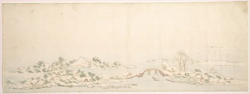 Winter Landscape Wall Art by Katsushika Hokusai - High-Resolution Digital Print
