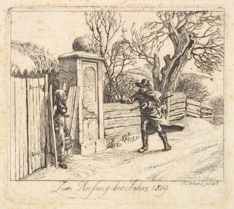 Winter Landscape Wall Art by Johann Christoph Erhard - High-Resolution Digital Print