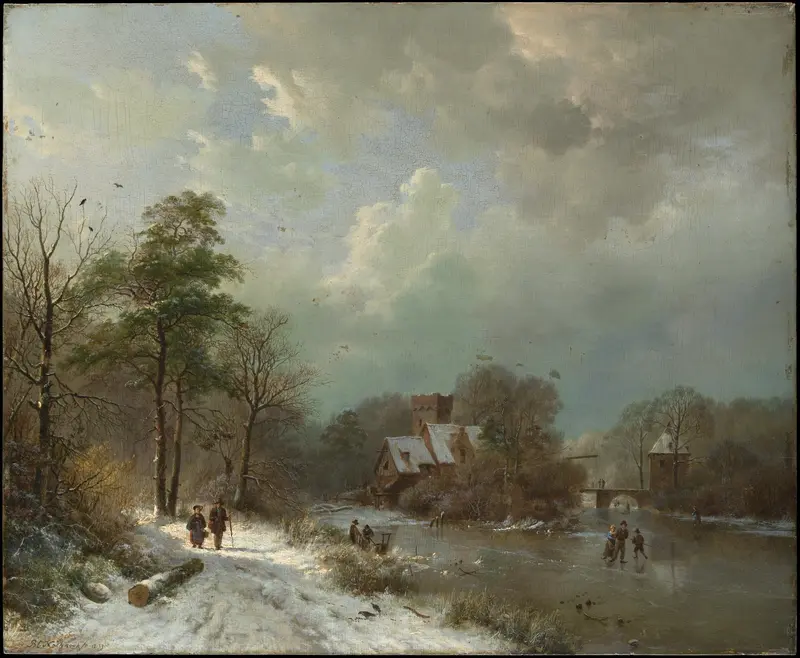 Winter Landscape, Holland Wall Art by Barend Cornelis Koekkoek - High-Resolution Digital Print