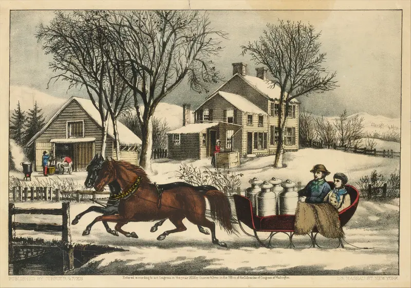 Winter Morning in the Country Wall Art by Currier & Ives - High-Resolution Digital Print