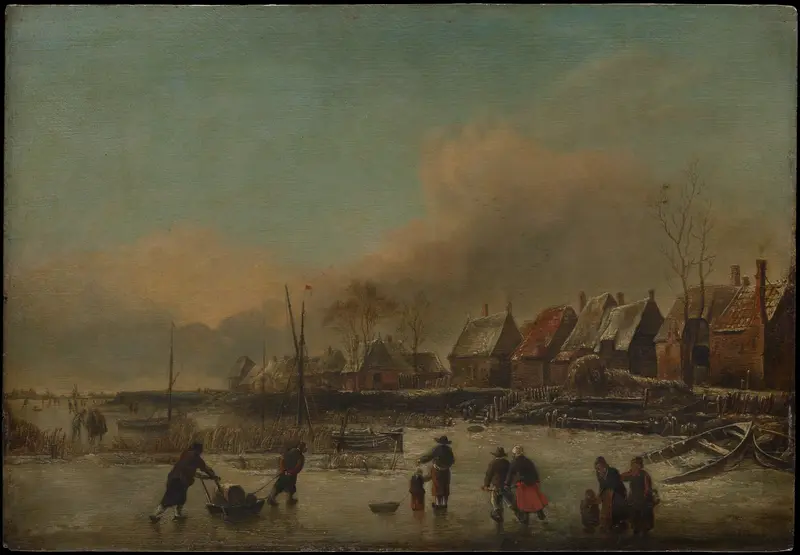 Winter Scene Wall Art by Jan van de Cappelle - High-Resolution Digital Print