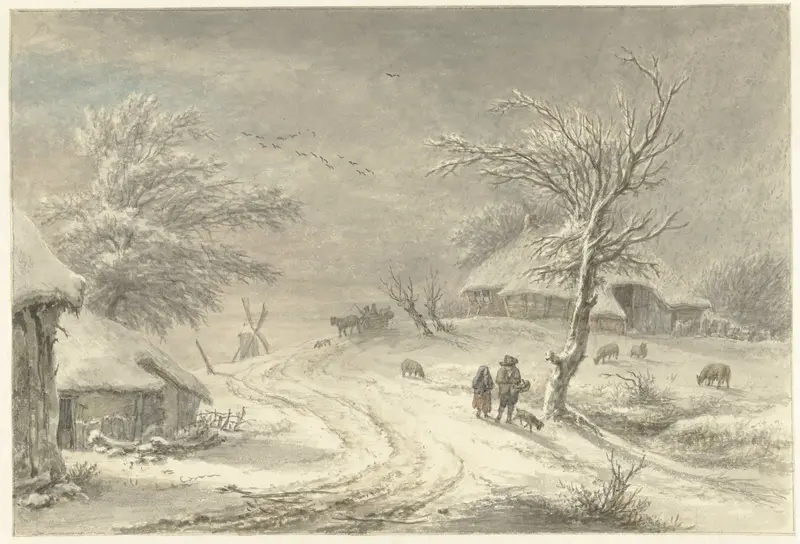Wintergezicht te Exloo, Drenthe Wall Art by Egbert van Drielst - High-Resolution Digital Print