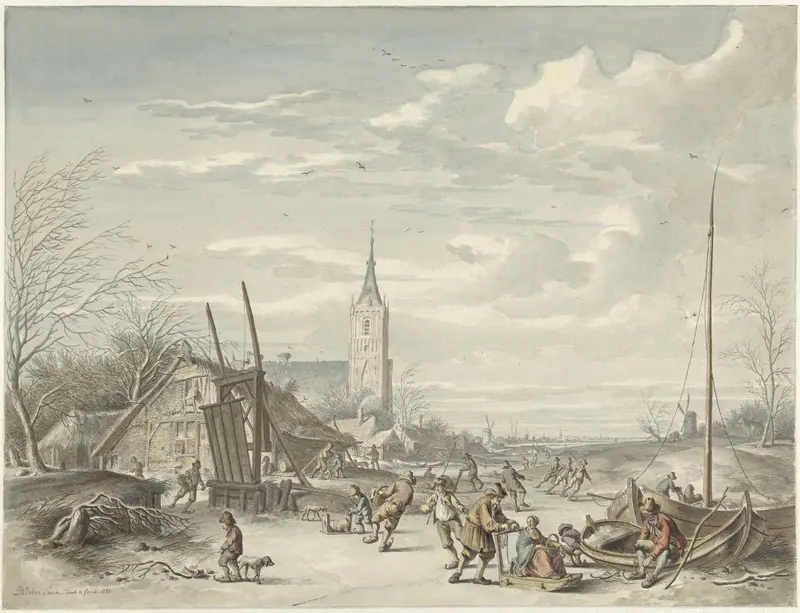 Winterlandschap Wall Art by Dirk Jan van der Laan - High-Resolution Digital Print