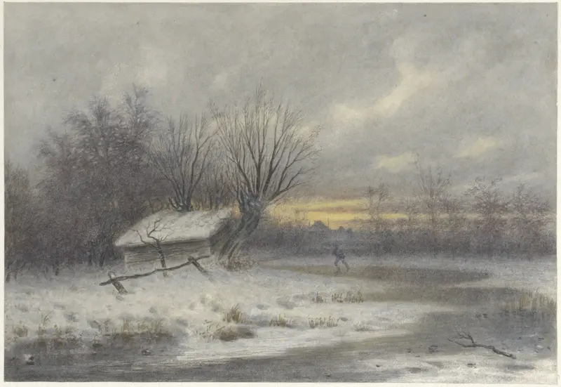 Winterlandschap Wall Art by Johannes Engel Masurel - High-Resolution Digital Print