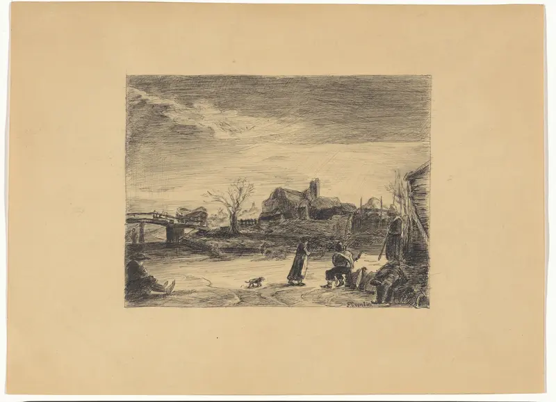 Winterlandschap Wall Art by F.C. van Lier - High-Resolution Digital Print