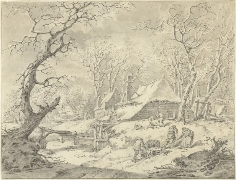 Winterlandschap met boerderij Wall Art by Pieter Pietersz. Barbiers - High-Resolution Digital Print