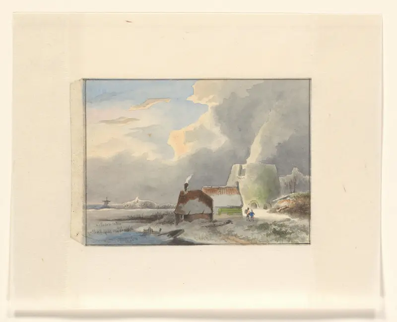 Winterlandschap met kalkoven Wall Art by Johannes van Reijn - High-Resolution Digital Print