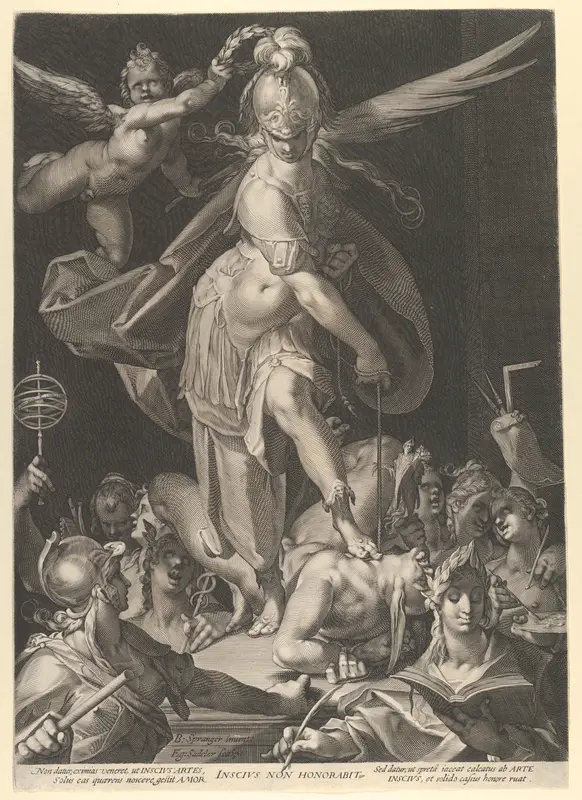 Wisdom Conquers Ignorance Wall Art by Bartholomeus Spranger - High-Resolution Digital Print
