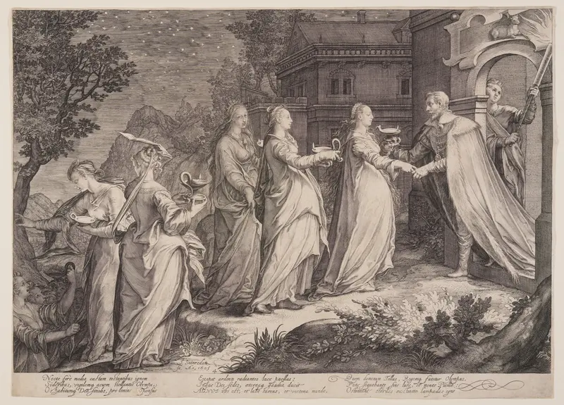 Wise Virgins Received by Our Lord, from Parable of the Wise and Foolish Virgins