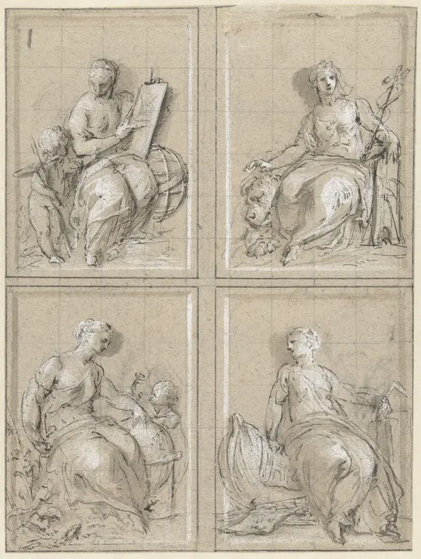 Wiskunde, Koophandel, Geografie en Scheepsbouw Wall Art by Jacob de Wit - High-Resolution Digital Print