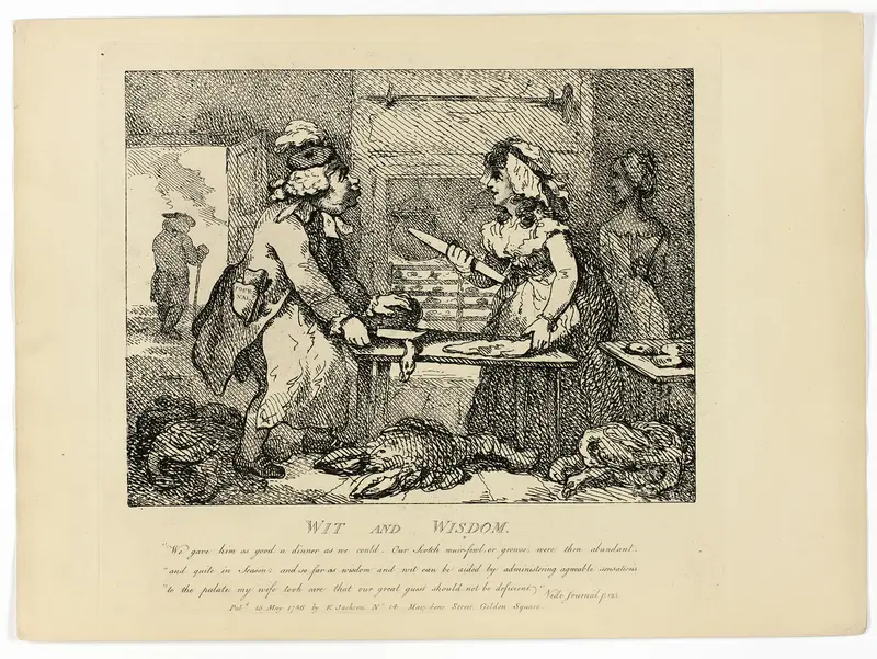 Wit and Wisdom, from Boswell's Tour of the Hebrides Wall Art by Thomas Rowlandson - High-Resolution Digital Print
