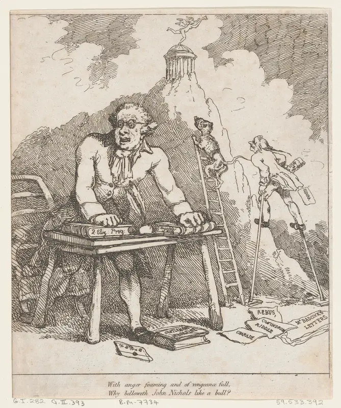 With Anger Foaming..., from Benevolent Epistle Wall Art by Thomas Rowlandson - High-Resolution Digital Print