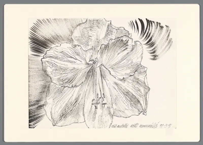 Witte Amaryllis 2 Wall Art by Erik Andriesse - High-Resolution Digital Print