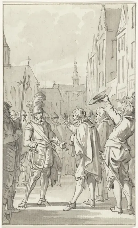 Witte van Haamstede vertoont zich in Haarlem in wapenrusting, 1304 Wall Art by Jacobus Buys - High-Resolution Digital Print