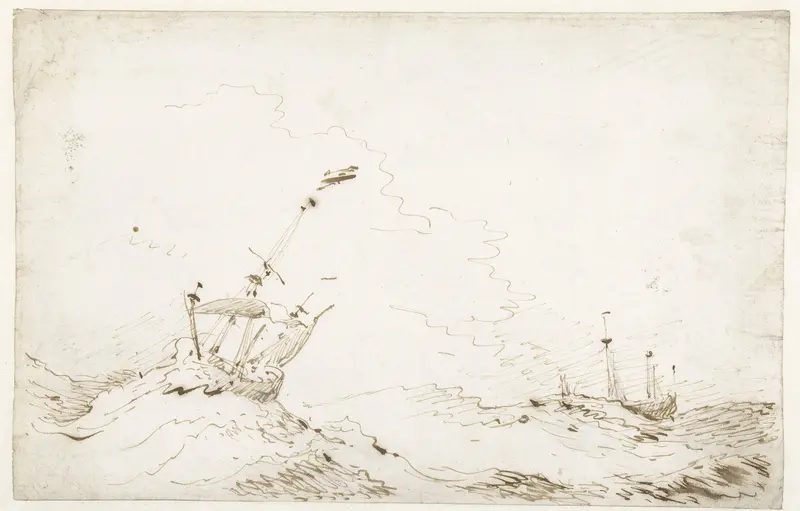 Woelige zee Wall Art by Willem van de Velde (II) - High-Resolution Digital Print