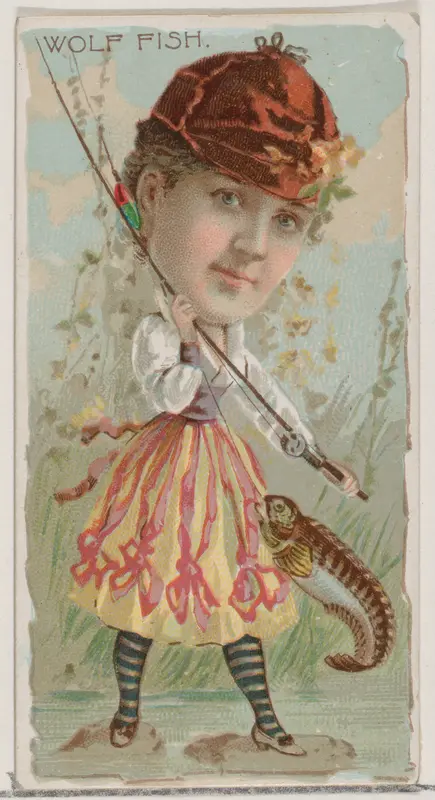 Wolf Fish, from the series Fishers and Fish (N74) for Duke brand cigarettes Wall Art by Knapp & Company - High-Resolution Digital Print