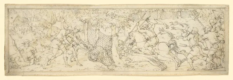 Wolf hunt Wall Art by Etienne Delaune - High-Resolution Digital Print