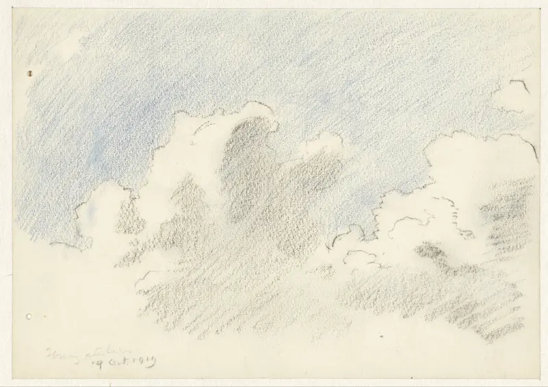 Wolkenstudie Wall Art by Adolf le Comte - High-Resolution Digital Print