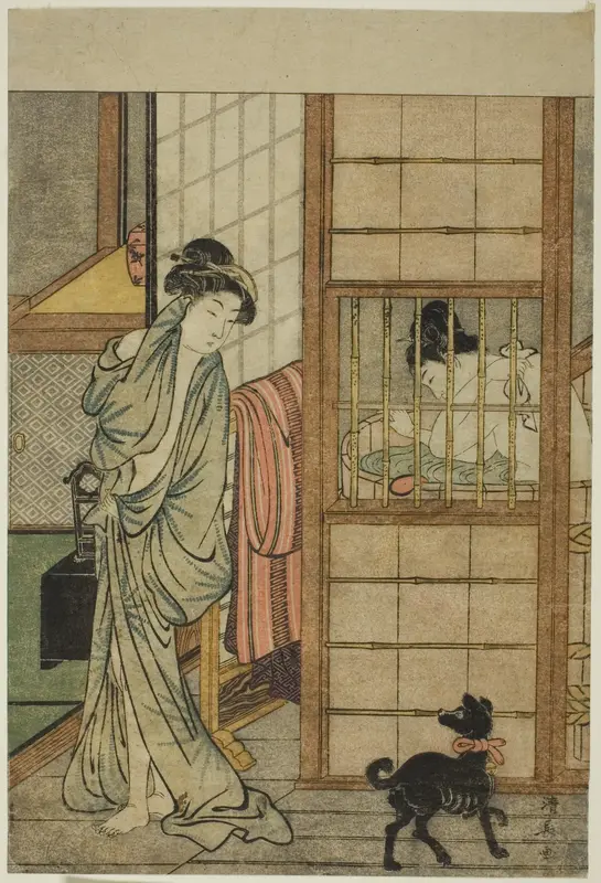 Woman After a Bath, from "Comparison of Alluring Beauties (Irokurabe enpu sugata)"