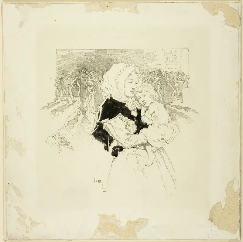 Woman and Child Wall Art by Daniel Urrabieta Vierge - High-Resolution Digital Print