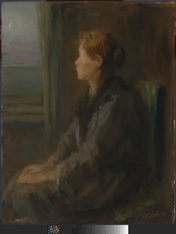 Woman at a Window Wall Art by Unknown - High-Resolution Digital Print