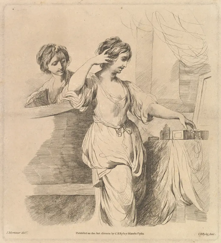 Woman at Her Toilet Wall Art by Charles Reuben Ryley - High-Resolution Digital Print