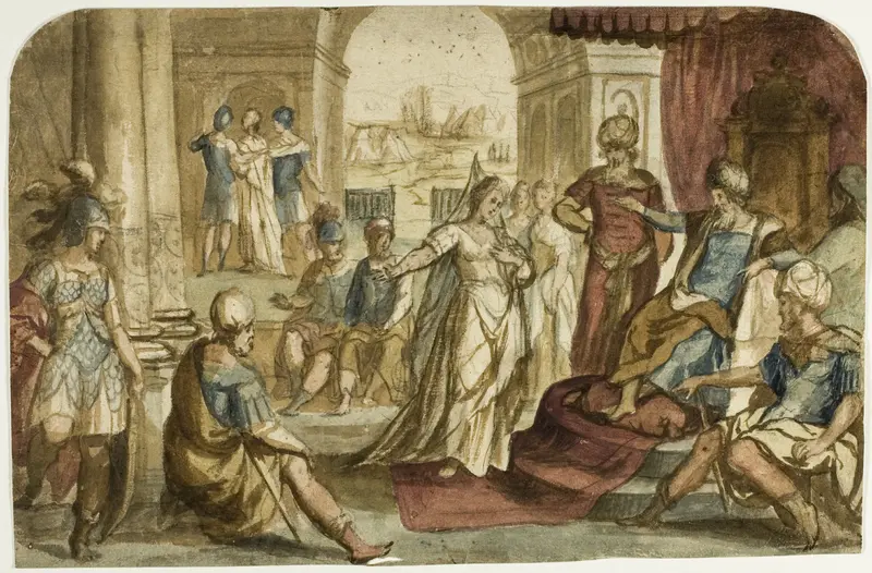 Woman before a King Wall Art by Style of Frans Francken, II - High-Resolution Digital Print