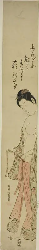 Woman dressing after a bath
