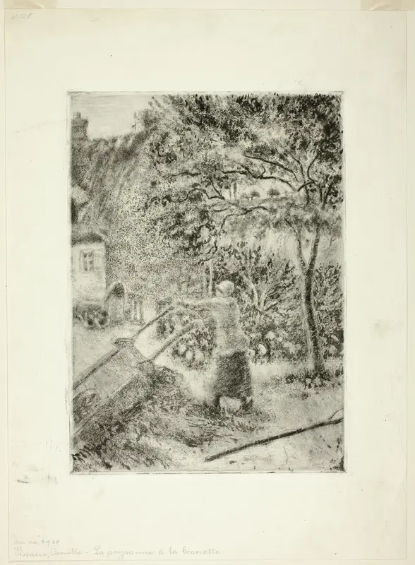 Woman Emptying a Wheelbarrow