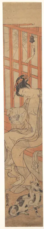 Woman Fanning Herself After a Bath