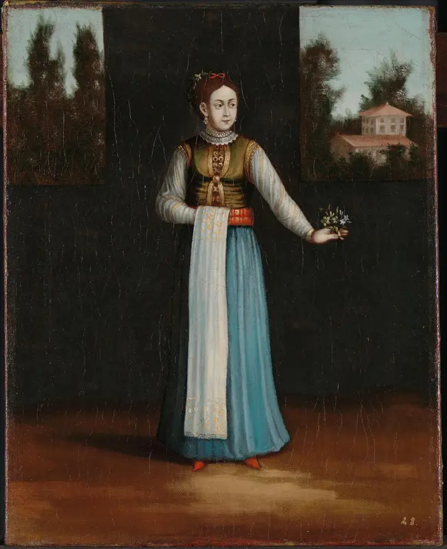 Woman from the Albanian Coast Wall Art by Unknown - High-Resolution Digital Print