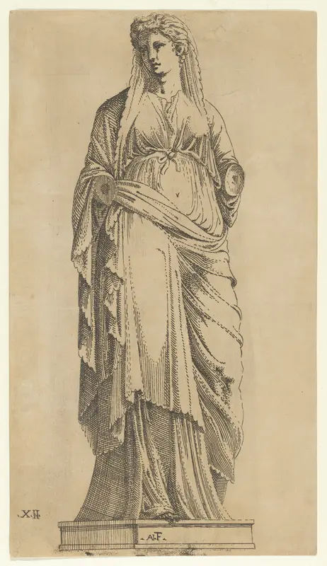 Woman Full Face, Her Head Slightly to the Left