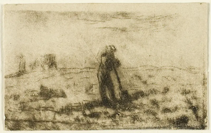Woman Hanging Out Clothes Wall Art by Jean François Millet - High-Resolution Digital Print