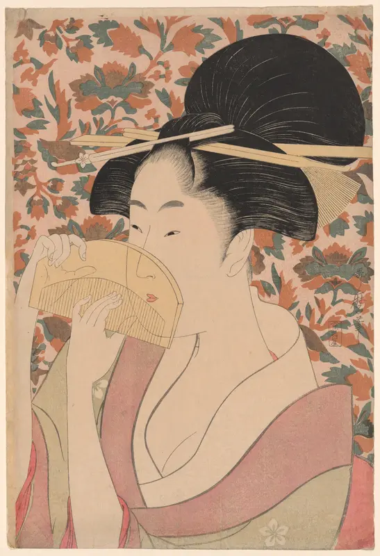 Woman Holding a Tortoise-shell Hair-comb