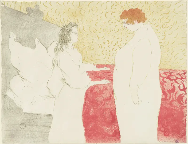 Woman in Bed, Profile, Getting Up, plate eight from Elles