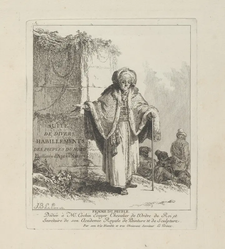 Woman of the People, plate one from Divers Habillements des Peuples du Nord