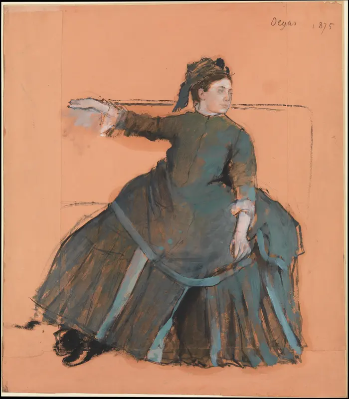 Woman on a Sofa Wall Art by Edgar Degas - High-Resolution Digital Print